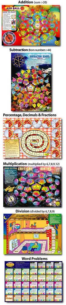 6 Maths Board Games Pack 2